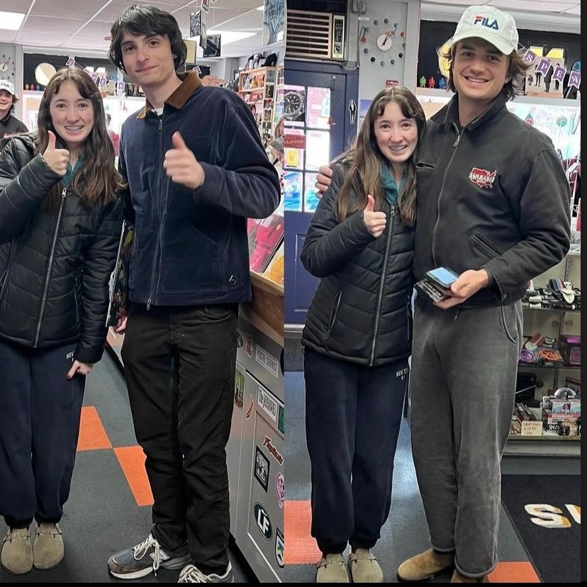 粉丝逛唱片店偶遇《 怪物物语 》“迈克”Finn Wolfhard和“史蒂夫”J