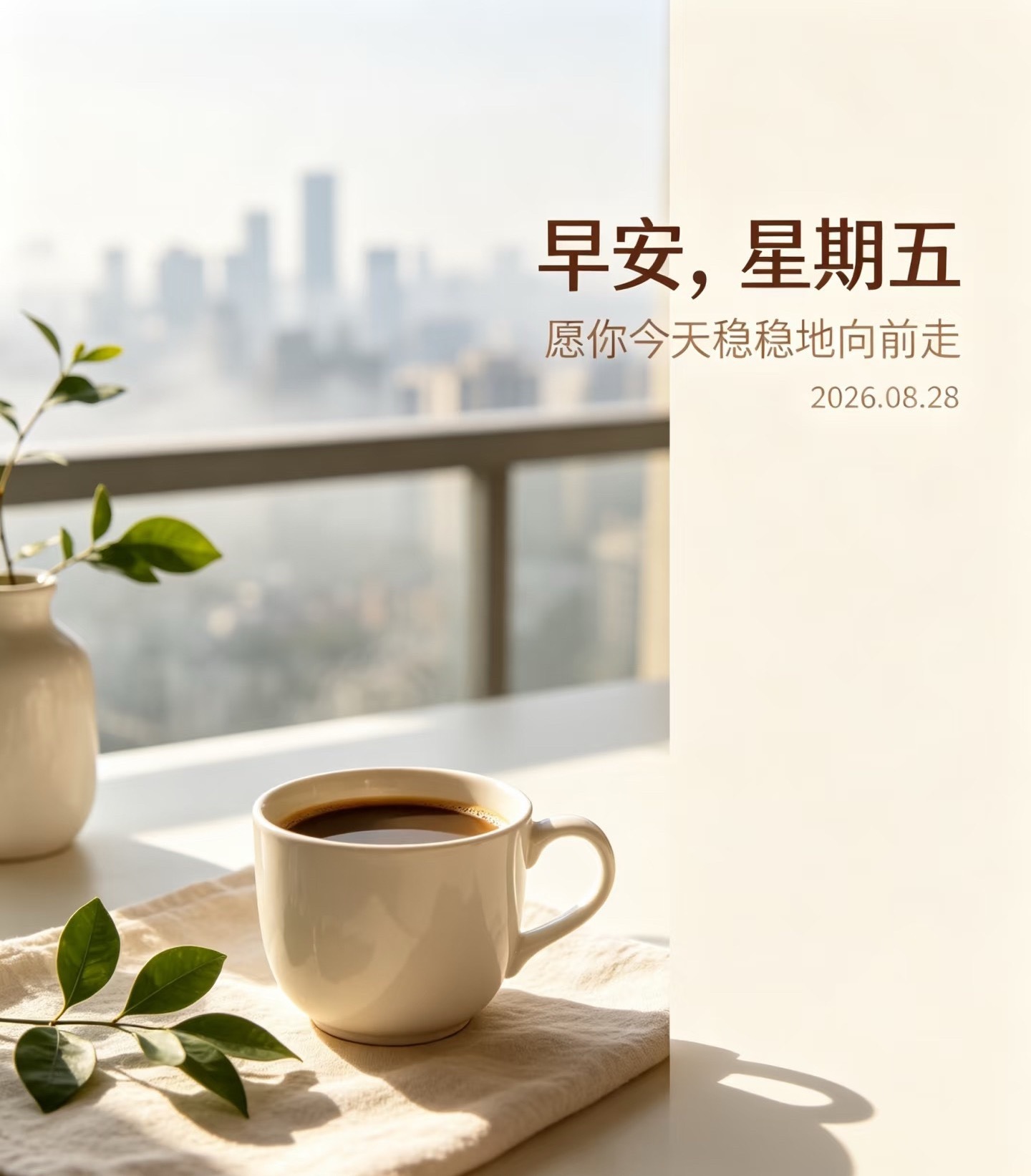 早安[超话]  Morning～²⁰²⁶/₀₈.₂₈ 周五晨安🌿风是温柔的，阳
