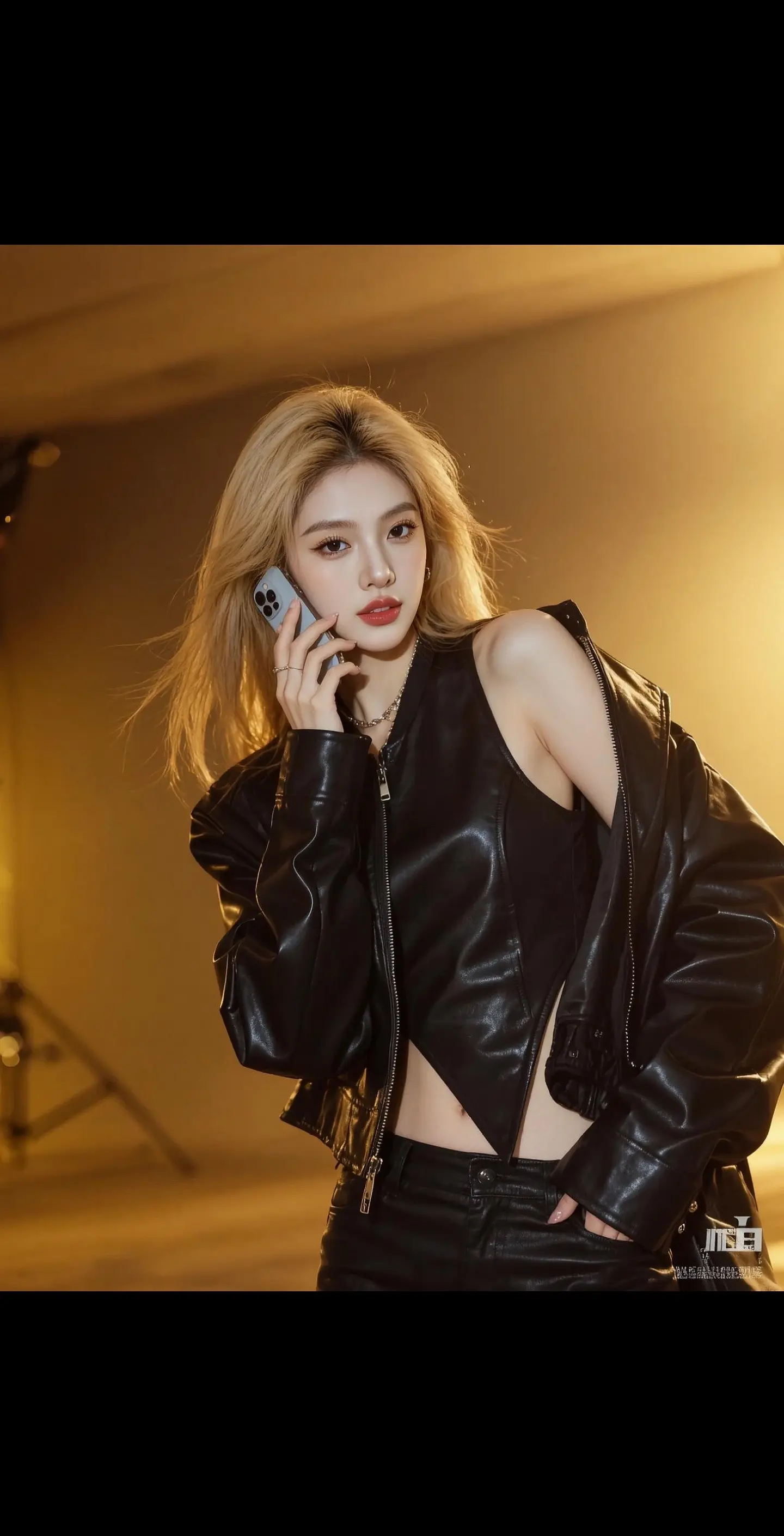 AI暗调皮衣照 随变ai随便玩 玩法合伙人计划ai创作 随变一拍都很夯