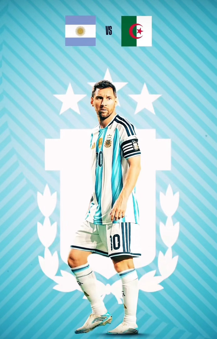 👑历史就在脚下⚽️梅西首发出战阿根廷vs阿尔及利亚 ，迎来国家队第200场比赛