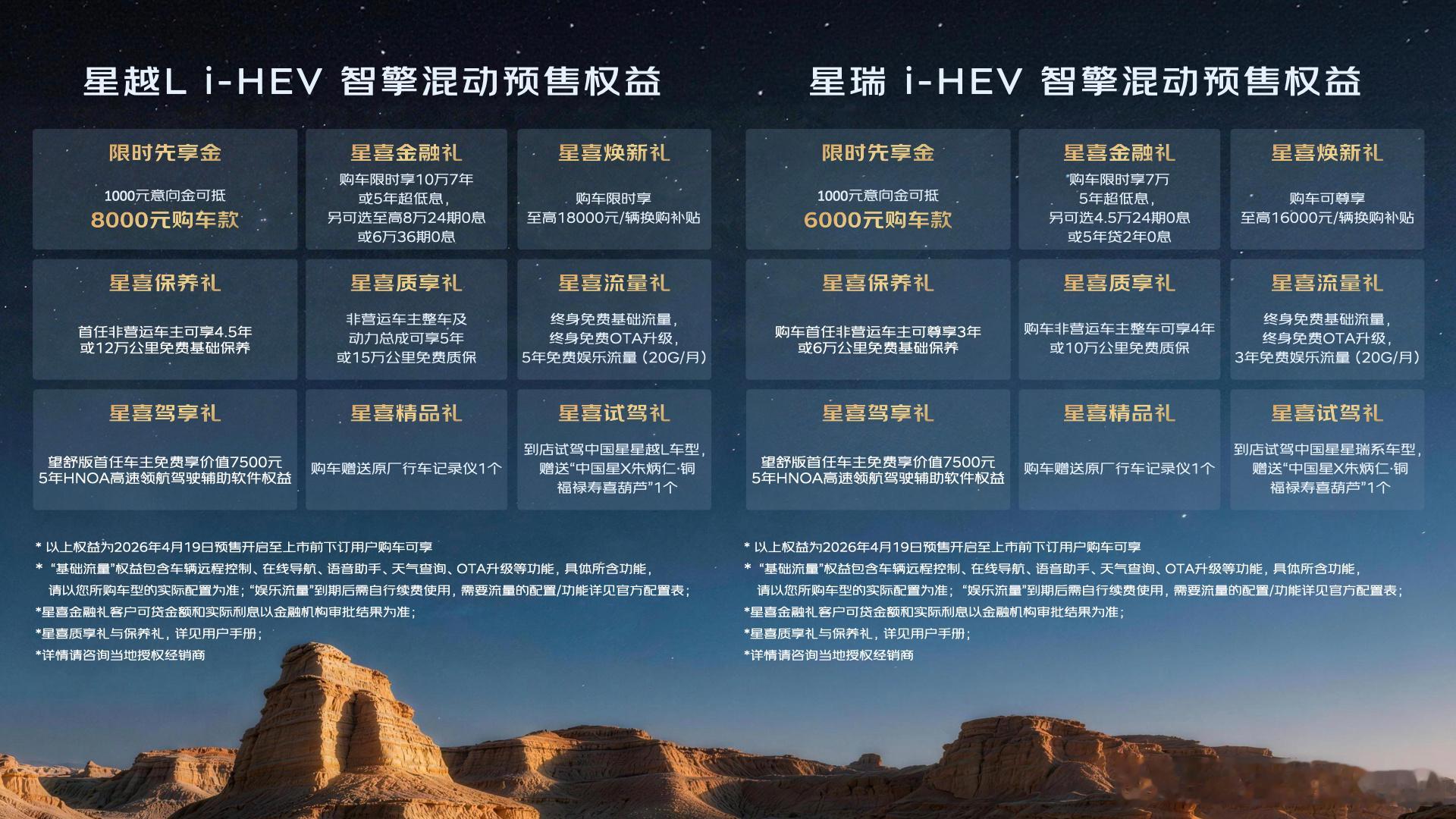 吉利中国星i-HEV智擎混动系列预售：星越L i-HEV智擎混动14.17万元起