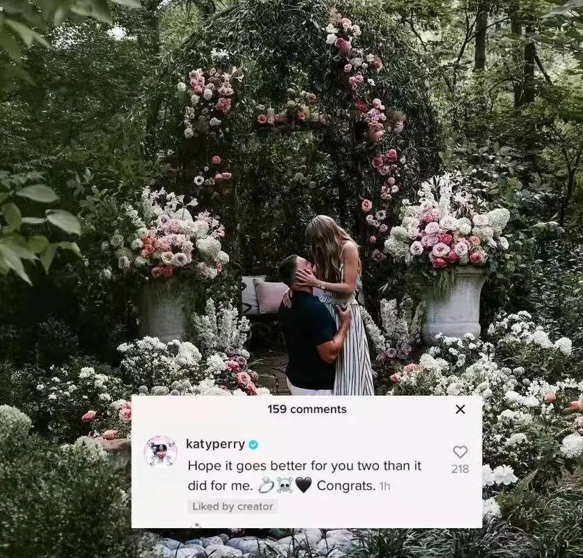 Katy Perry 祝福霉霉：希望你的订婚比我的订婚更美好！

前不久 Kat