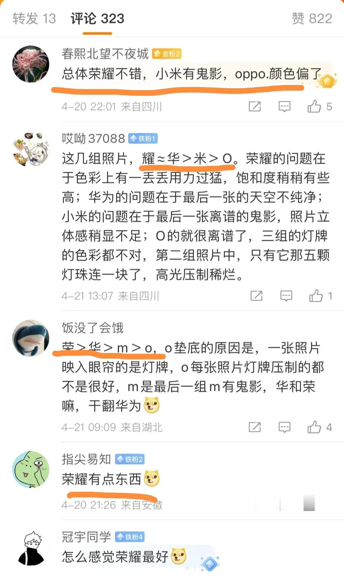 万万没想到！荣耀难得用实力扳回一城，要知道以前荣耀的影像表现可能在很多消费者眼里