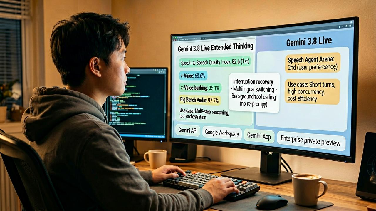 语音 agent 的选型被拆成两条路：Google 同时发两个语音模型，一个拿下