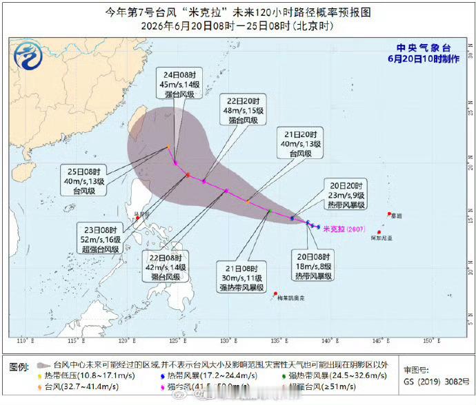 【今年第7号台风米克拉生成了 】今年第7号台风“米克拉”生成！（英文名称：Mek