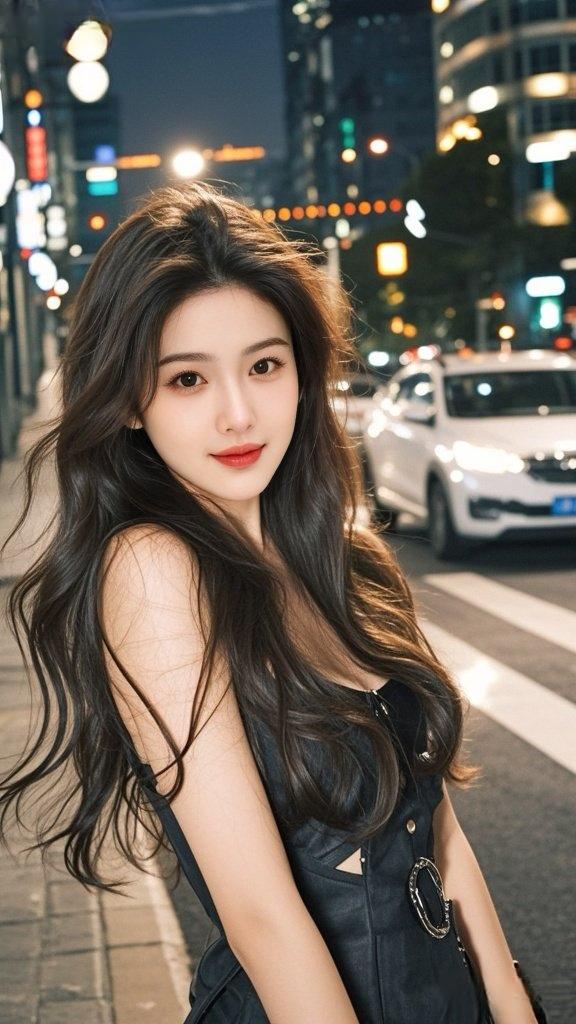 看美女使人心情愉悦
桃花开在眼眸中，岁月忽然变从容。
清风也爱美人鬓，绕过南山第