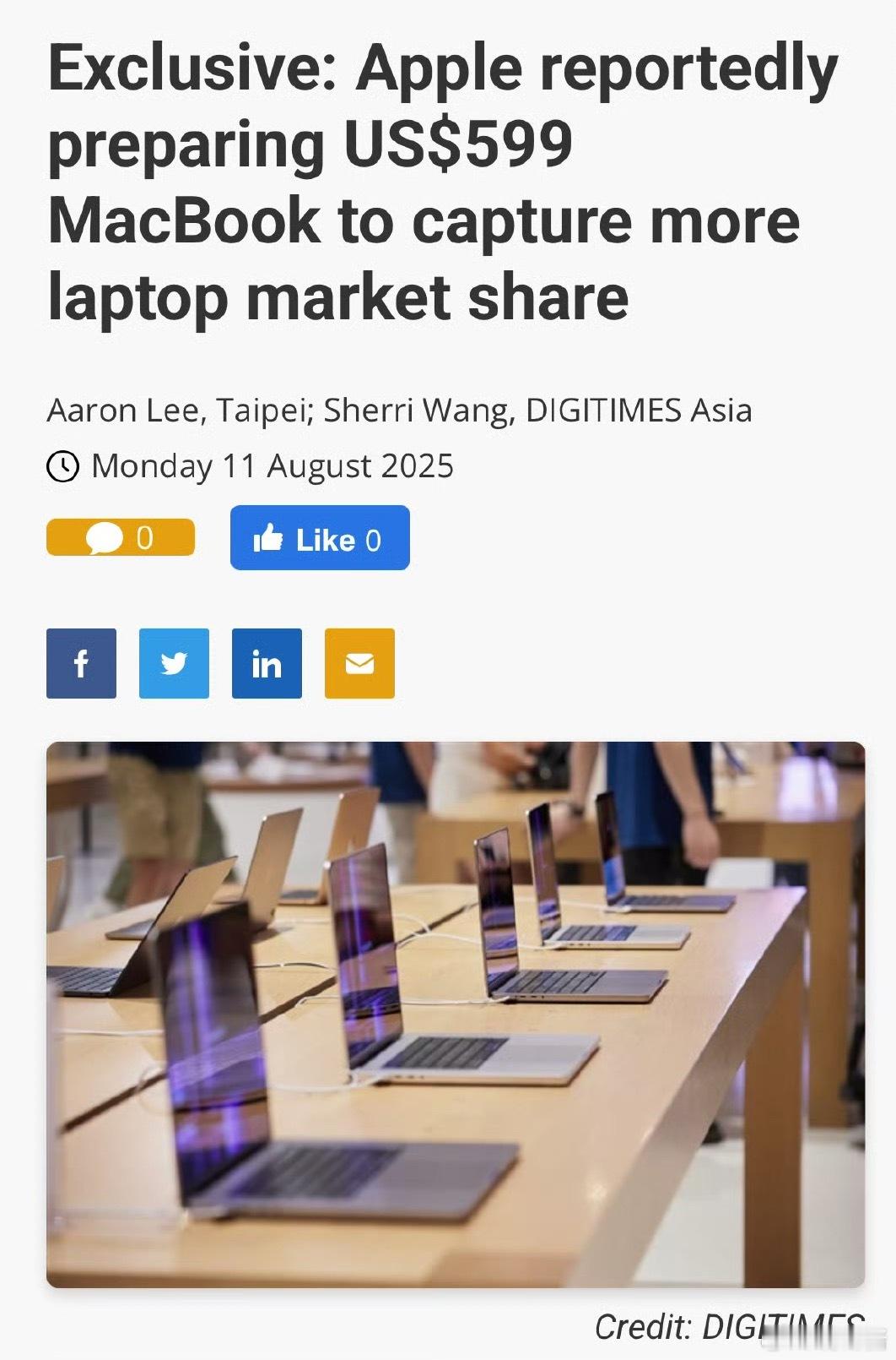 阉割版 Macbook 来了…A18Pro 手机芯片+12.9 寸屏幕5000 