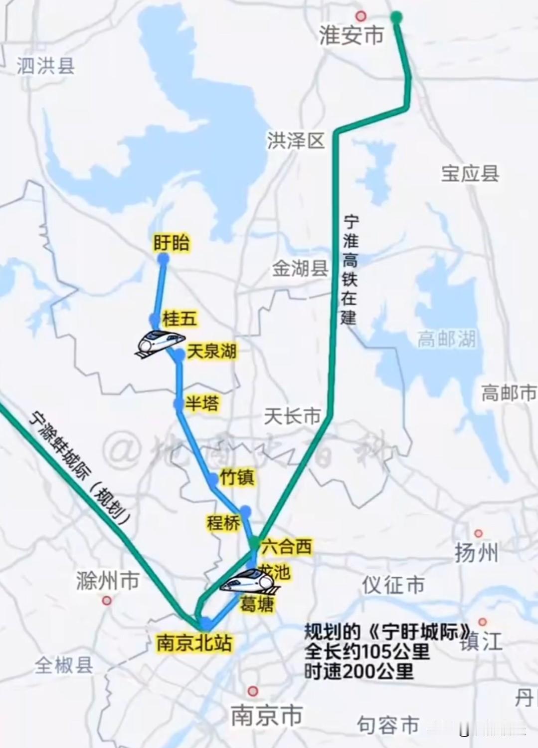 倘若宁盱城际铁路建成，盱眙的发展必将迈上一个新的大台阶。2022年，盱眙便推进了