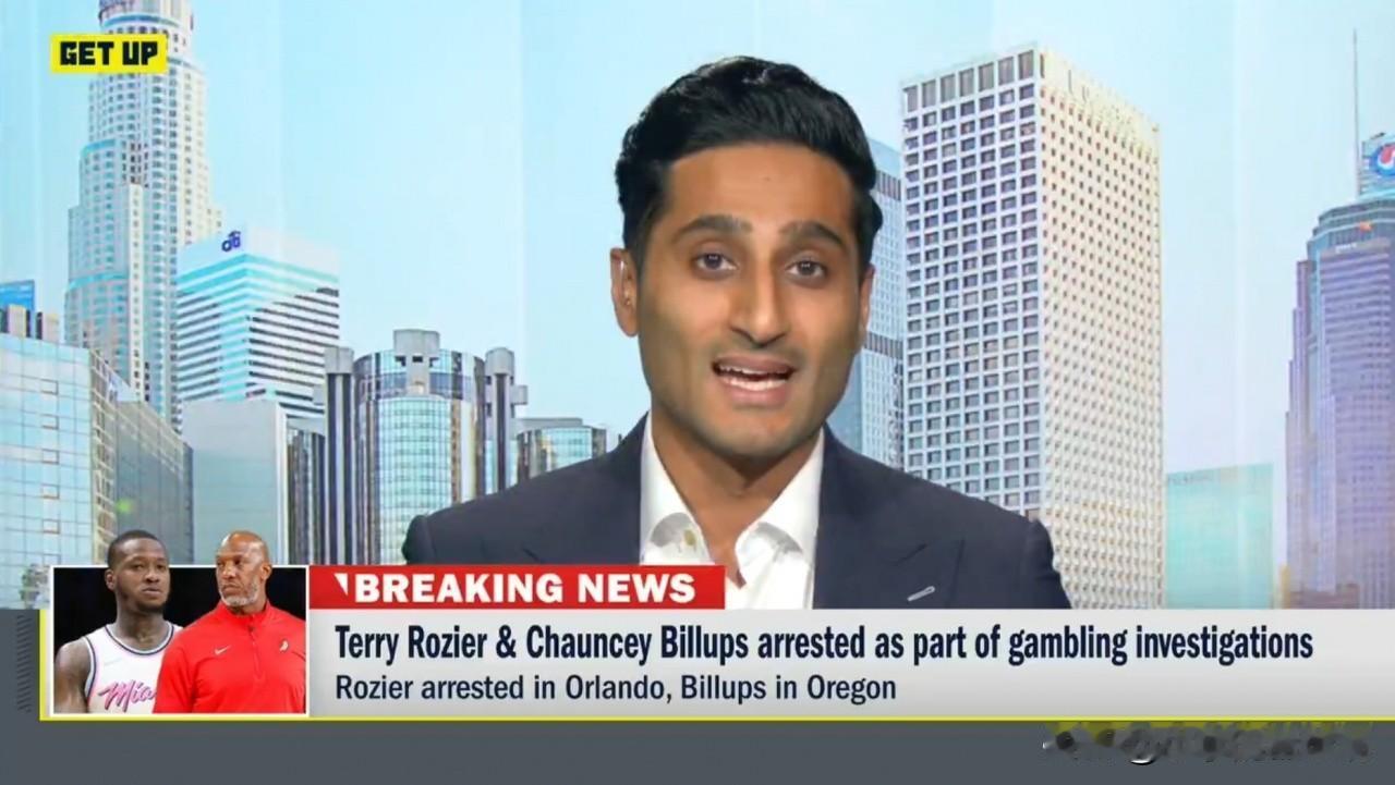 开拓者的主教练比卢普斯和热火的罗齐尔被抓，因为涉嫌赌球有关，两人是分开的案件，据