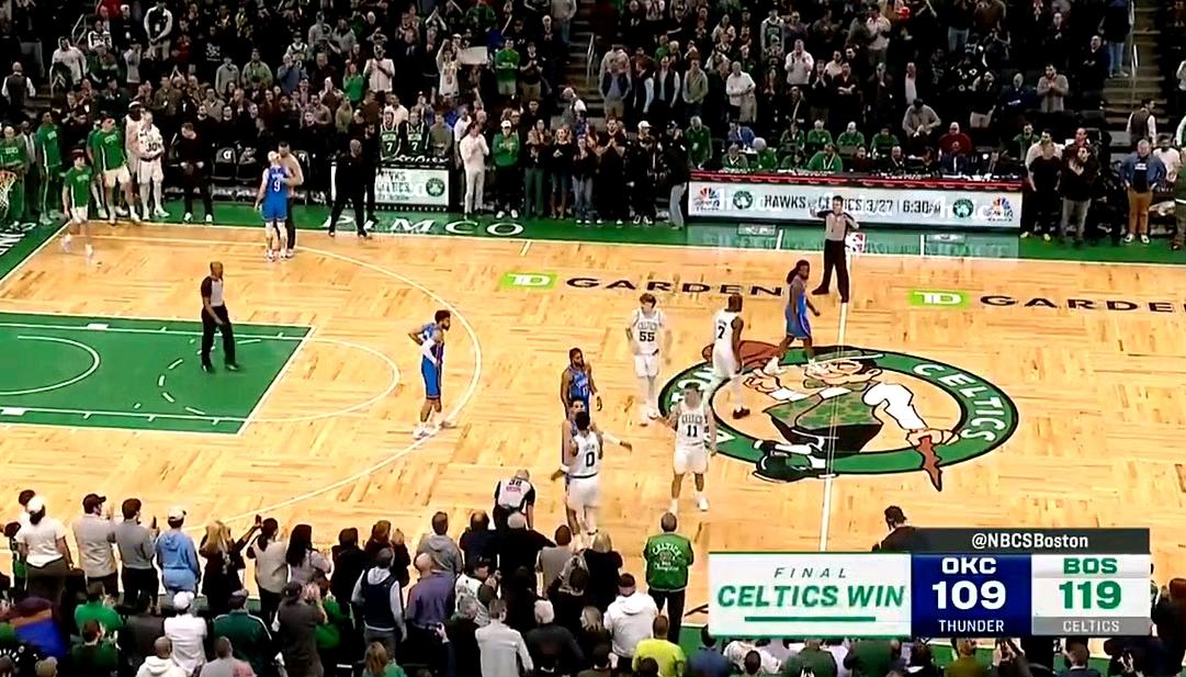 今天凯尔特人赢雷霆，终结雷霆12连胜，他们才是东部最强，挑战西部最强呀。

凯尔