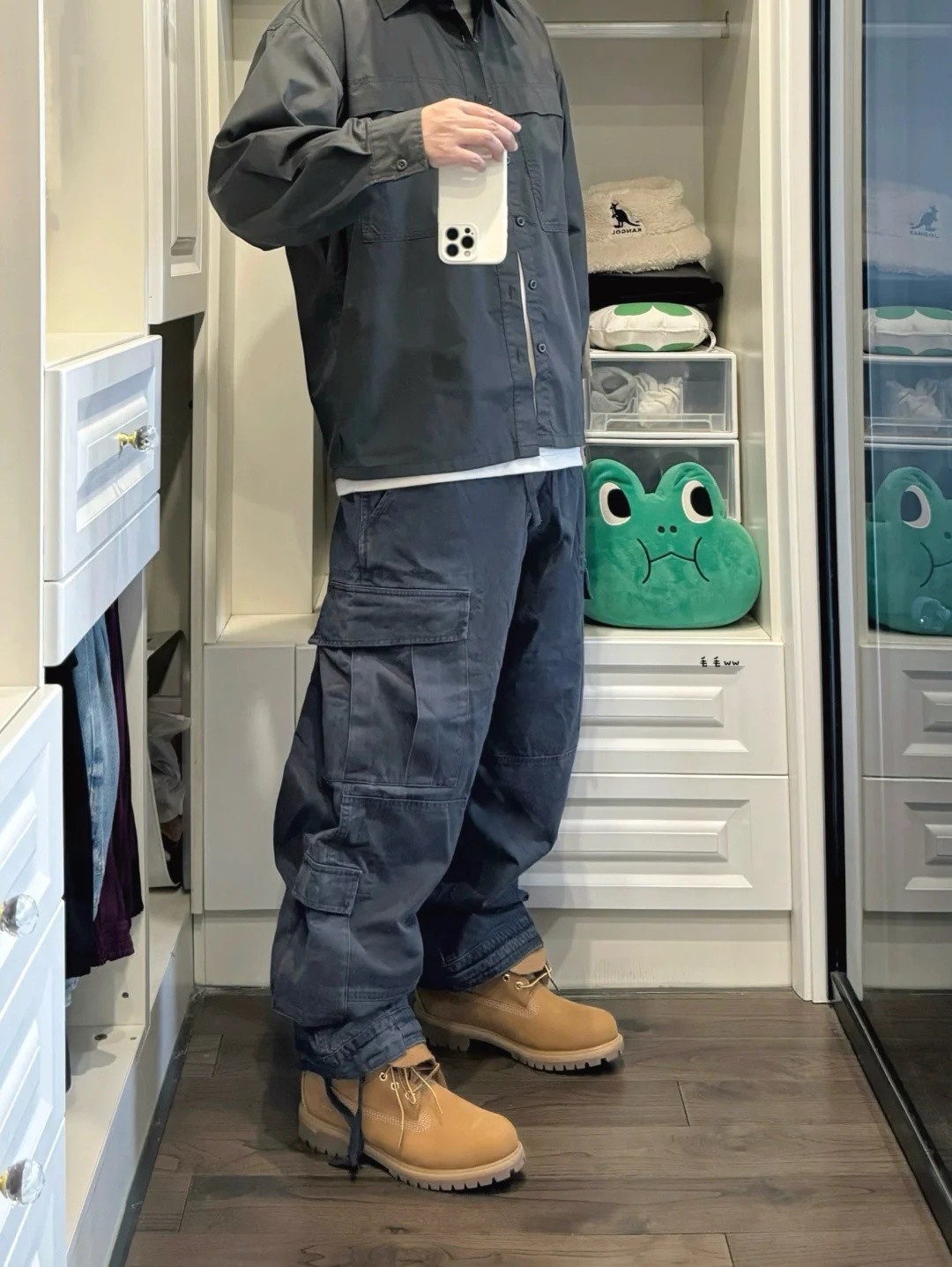 工装衬衫｜大黄靴穿搭