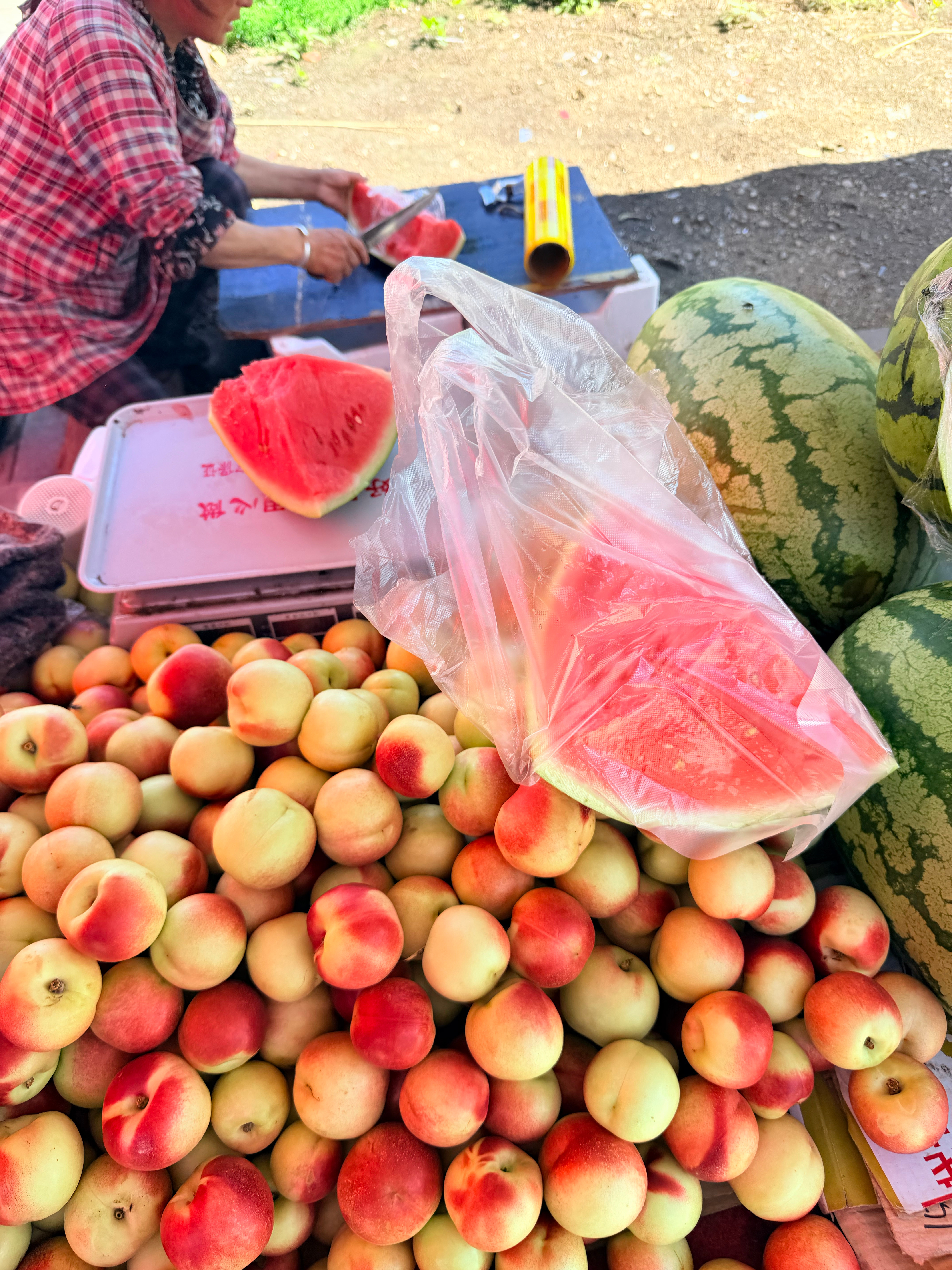 漠河这边西瓜还挺便宜的 漠河·漠河市