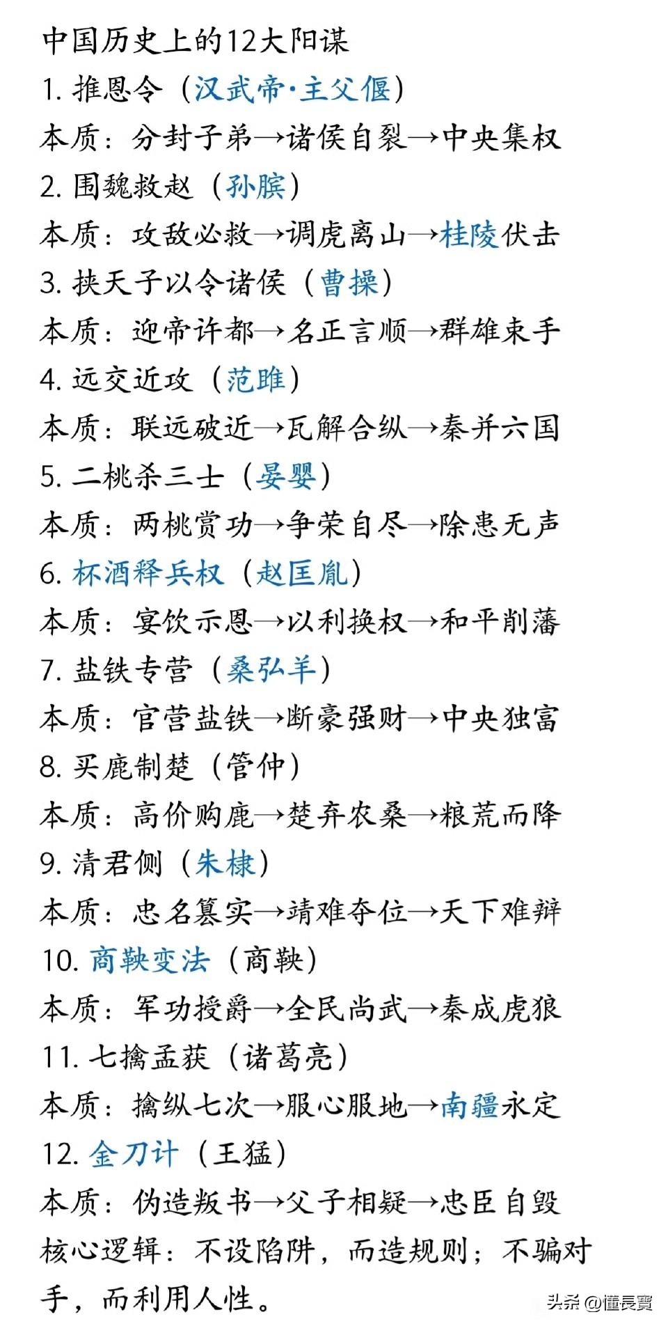 中国历史上的12大阳谋。