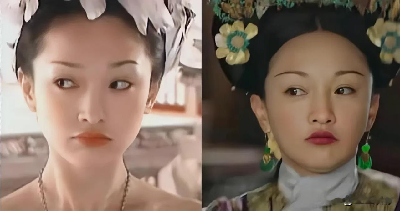 周迅在小太平和李米里面其实也噘嘴，但看着挺自然起码不违和，如懿里她嘴和下巴有种控