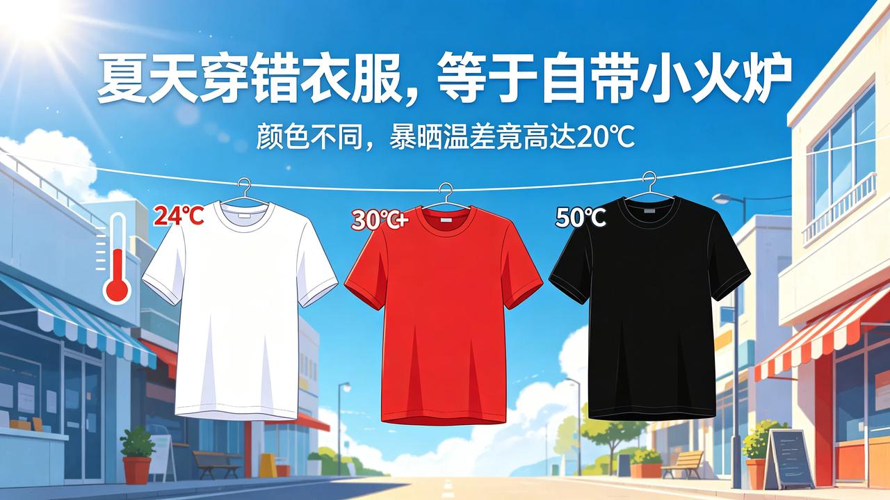夏天穿错衣服，等于自带“小火炉”！颜色才是隐形温控开关
 
夏天最公平的事情，大