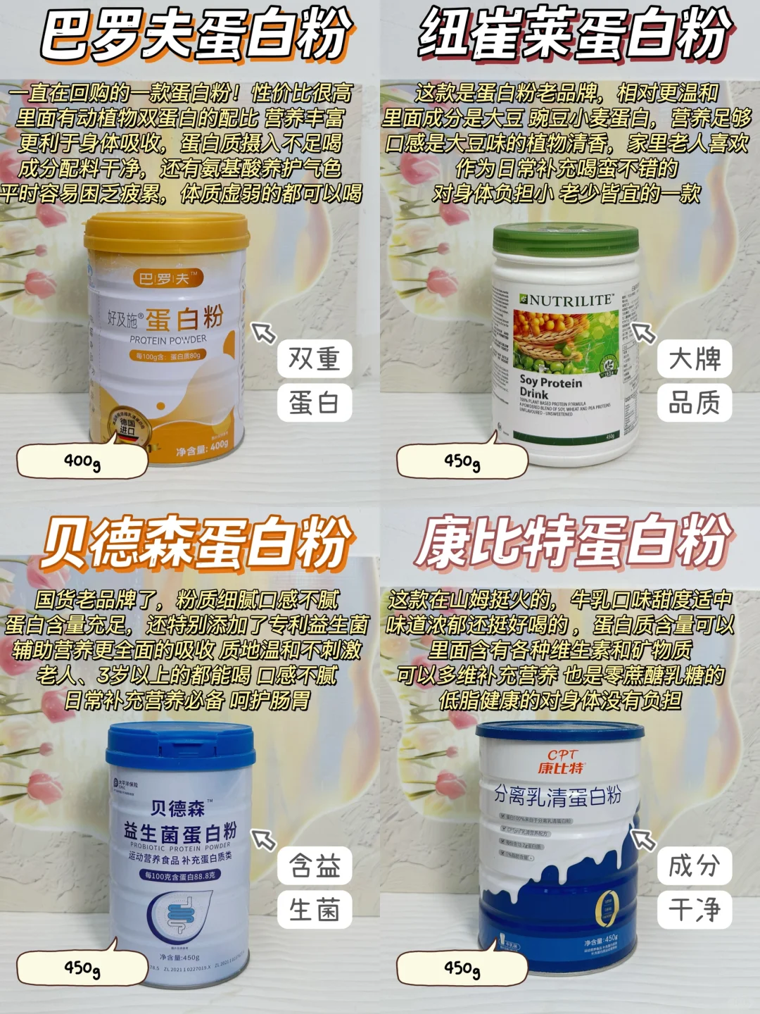 体弱看！4款热门平价蛋白粉跟着选不踩雷