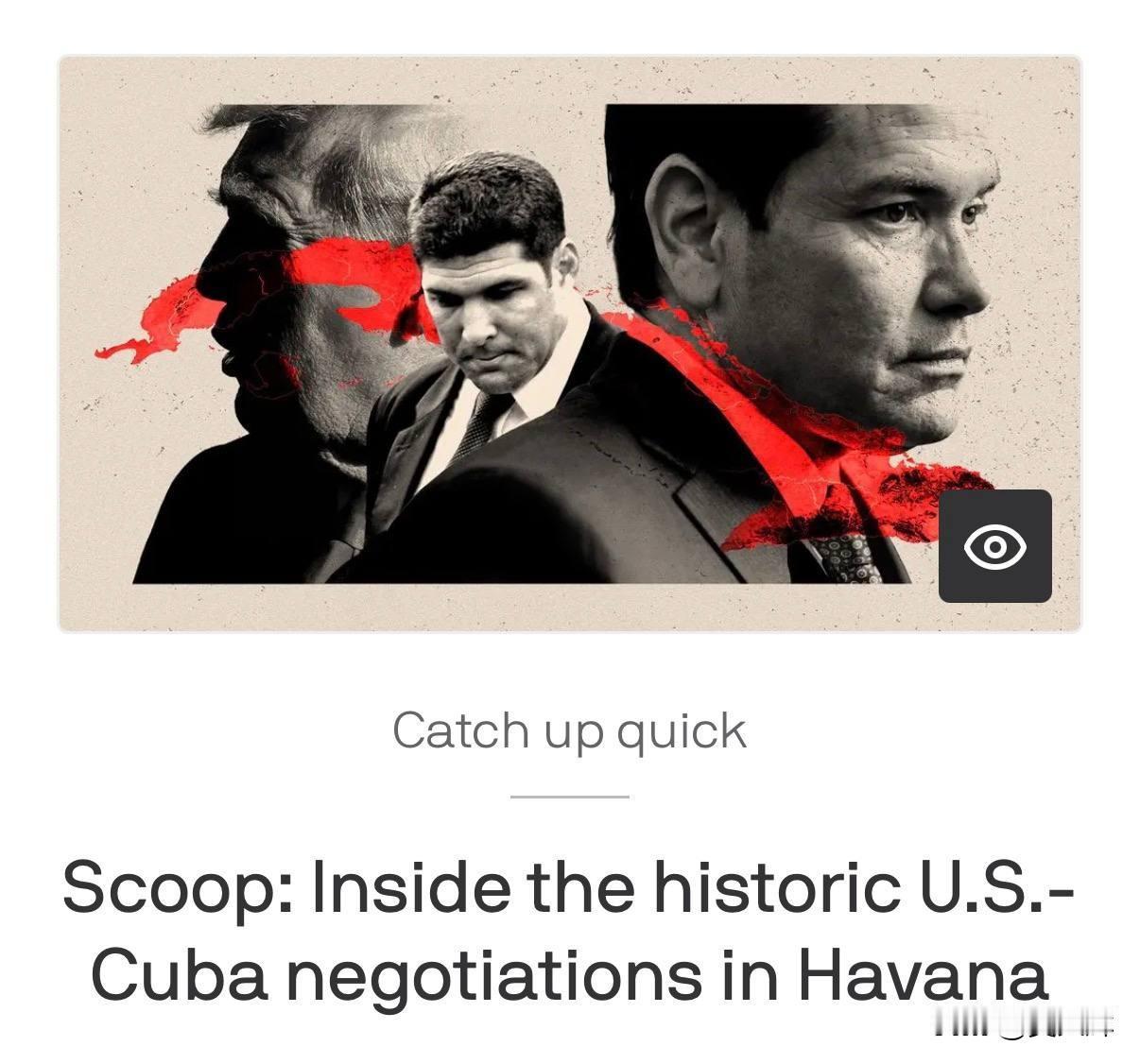 Axios：美国与古巴举行十年来首次会谈
 
据美国媒体Axios报道，美国国务