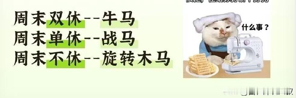 人生哪能一直当牛马啊！现在想想双休简直是打工人的福音。父辈那时候打工基本全年无休