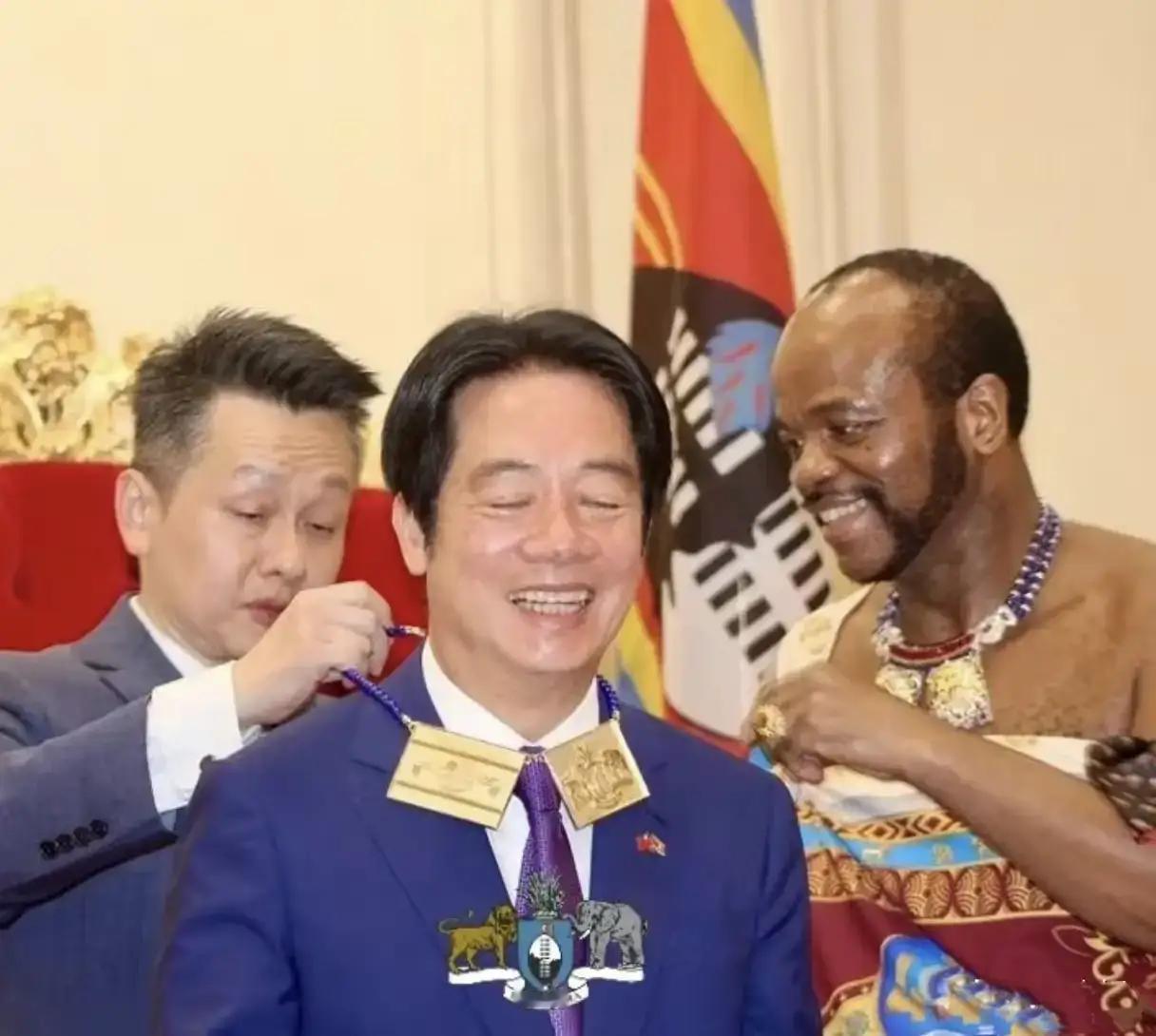 你看看台独顽固分子赖清德偷偷摸摸跑到非洲一个屁大国家，给了一个不值钱的勋章，你看