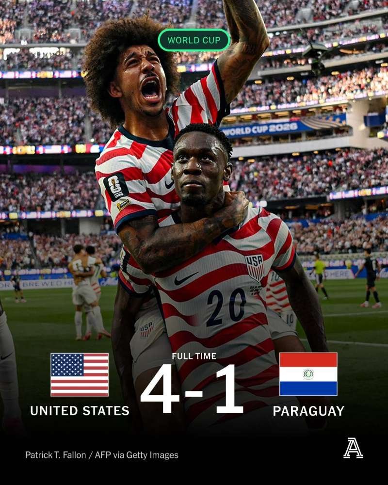美国4比1巴拉圭美国世界杯开幕式 美国队4：1战胜巴拉圭，一场酣畅淋漓的胜利，洛