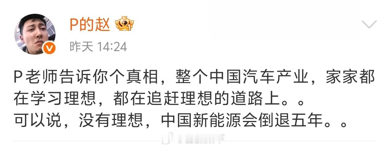 有没有一种可能：就是因为大家都抄袭理想……中国新能源倒退了5年。抄袭爆品，说明中