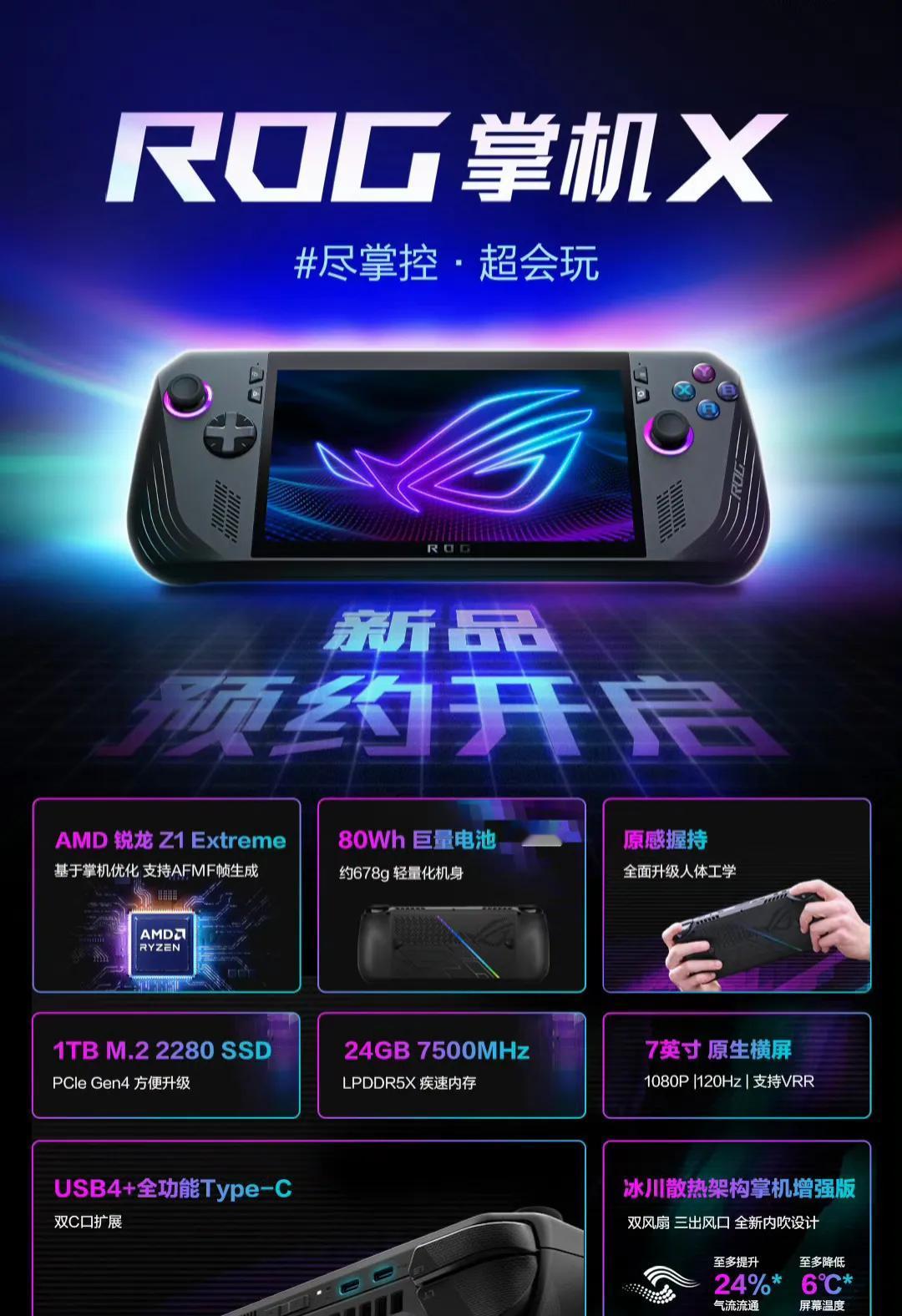我宣布今年5K档最香的掌机来了！这价格感觉很香啊！ROG掌机X发布，24+1TB
