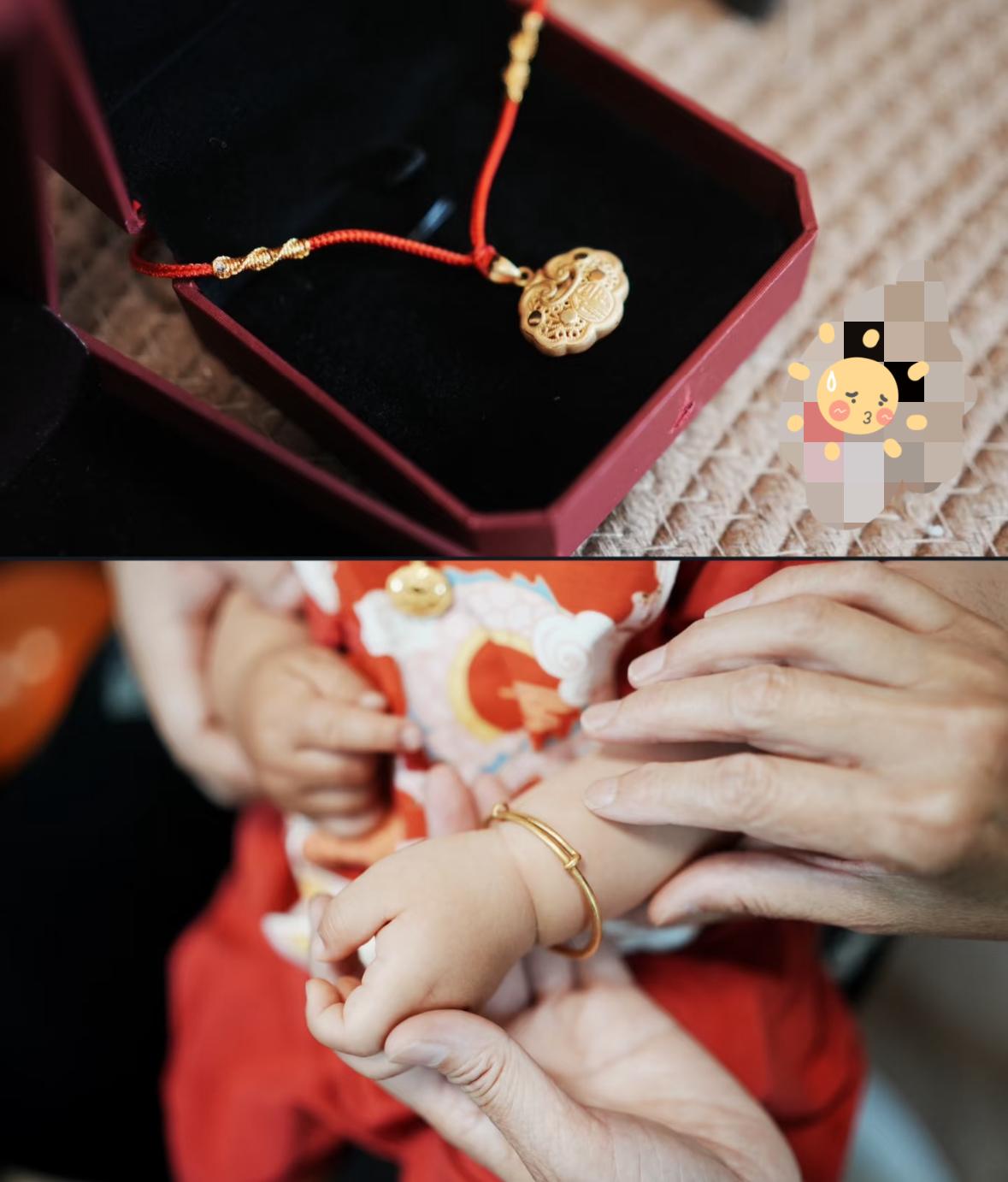 我女儿满周岁金镯就戴了一天就变形！我只嘀咕两句，老公就跟我甩脸子

在女儿满周岁