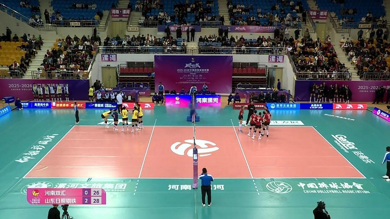 【山东女排战胜河南夺联赛第三胜】2025-2026中国女排超级联赛常规赛A级第四