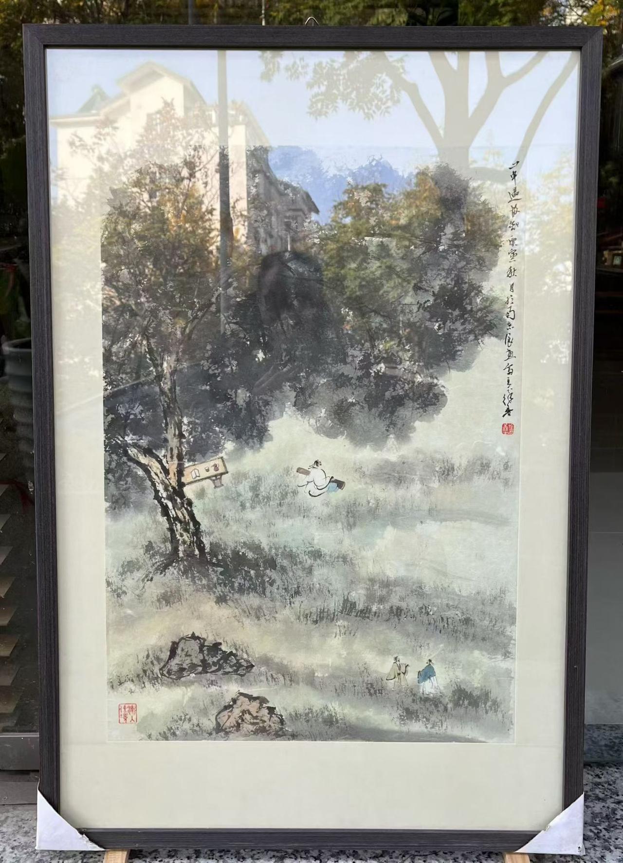 江苏著名书画家徐善山水人物，67.5*47厘米[咖啡][咖啡][咖啡][玫瑰][