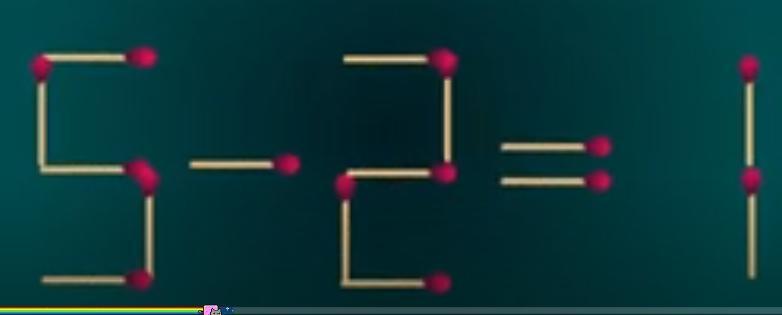 火柴谜题再升级！"5 - 2 = 1" 的等式藏着玄机，仅移动 1 根火柴就能让