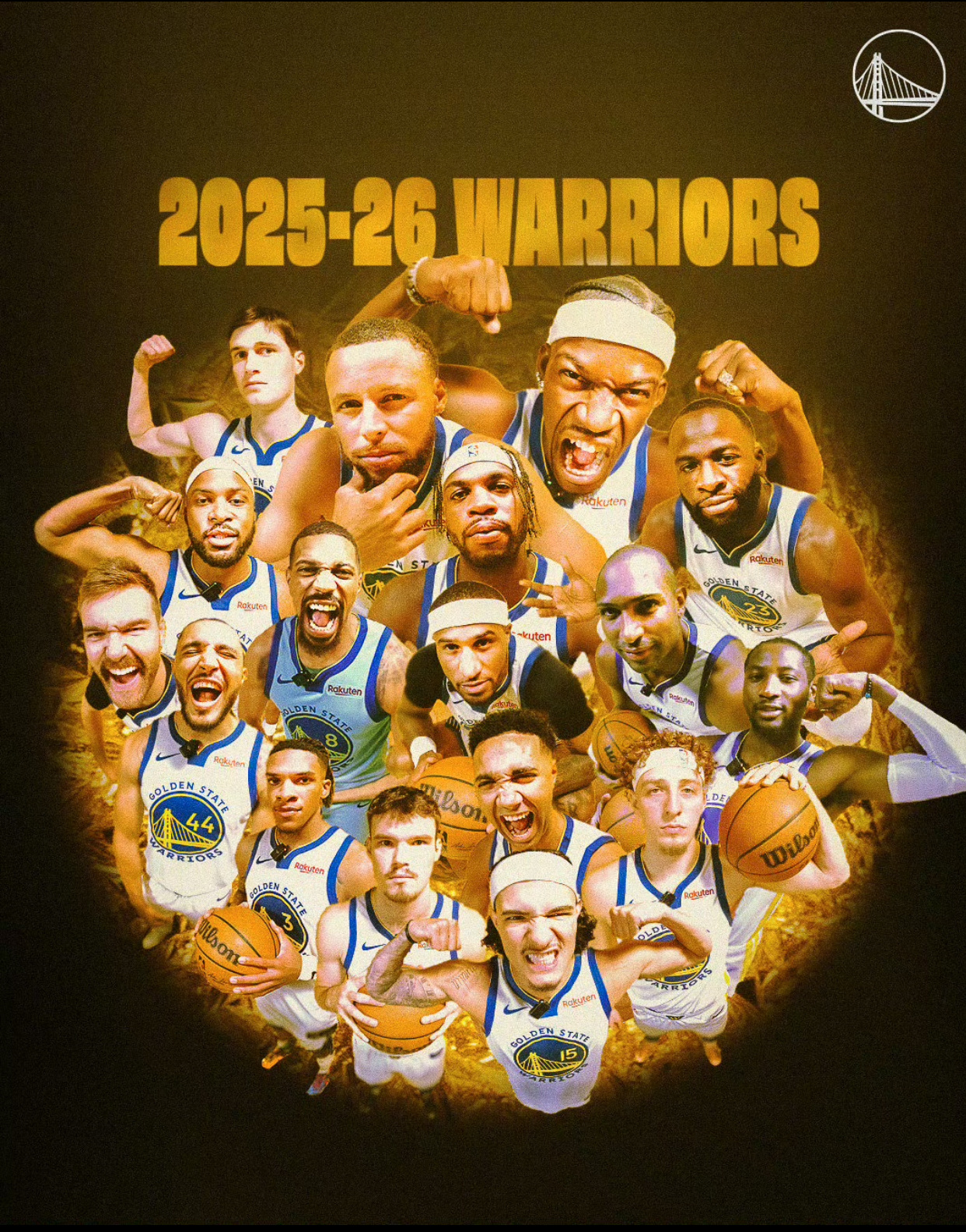 来自湾区体育媒体记者乔伊阿克利做的勇士队球员2025-26赛季12月前评分（上场