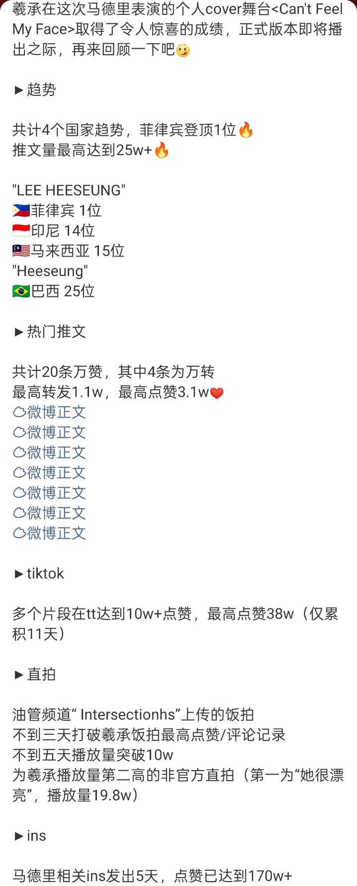 李羲承 朴成训个人cover成绩 ​​​