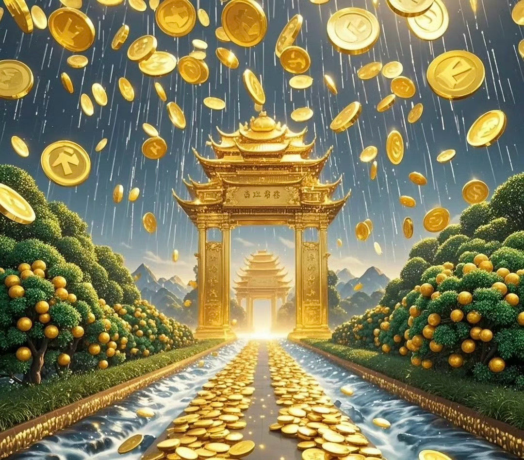 天降横财，财源滚滚，钱途光明 