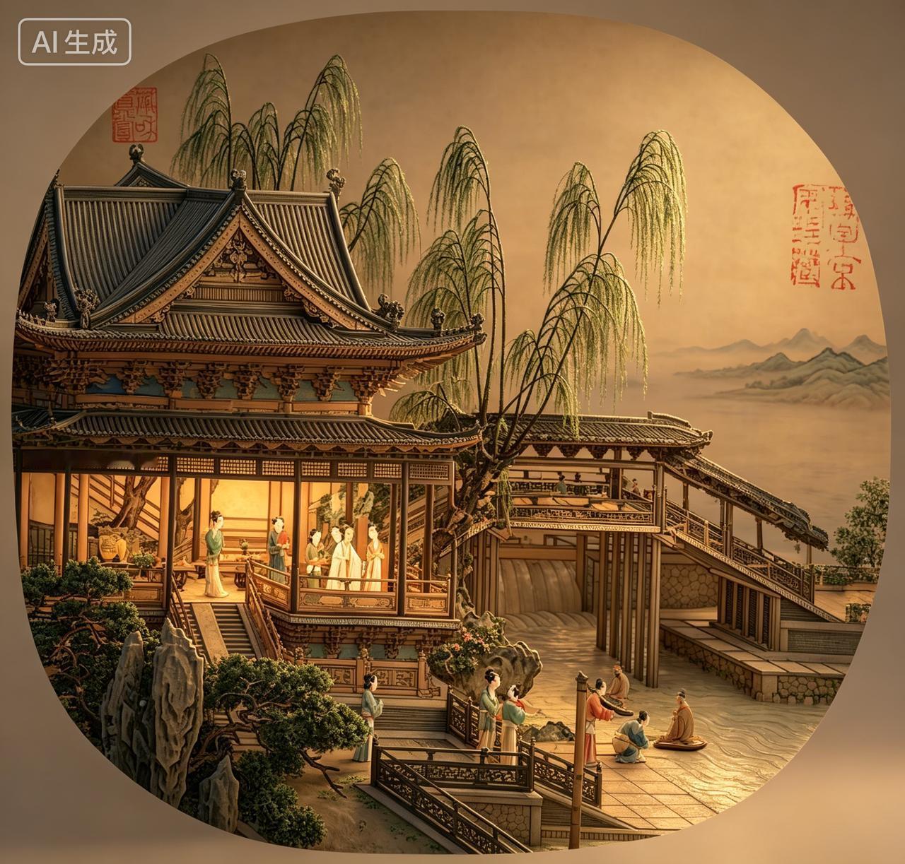 宋 李嵩《水殿招凉图》