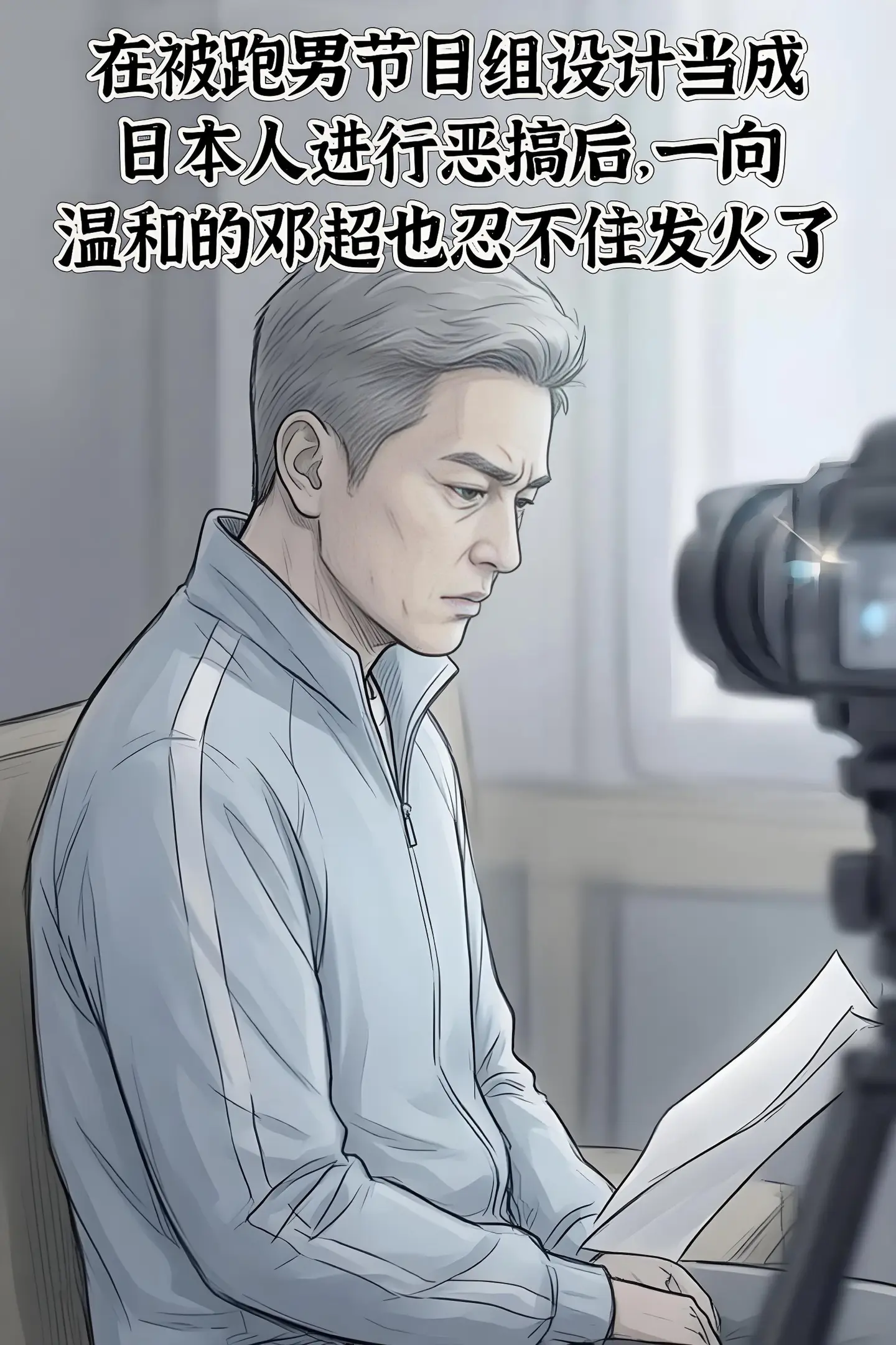 在被跑男节目组设计当成日本人进行恶搞后，一向温和的邓超也忍不住发火了