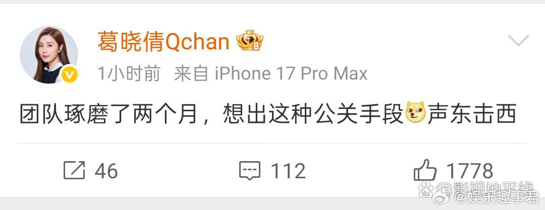 葛晓倩回应张雨绮被曝又怀孕葛晓倩发文：团队琢磨了两个月，想出这种公关手段，声东击