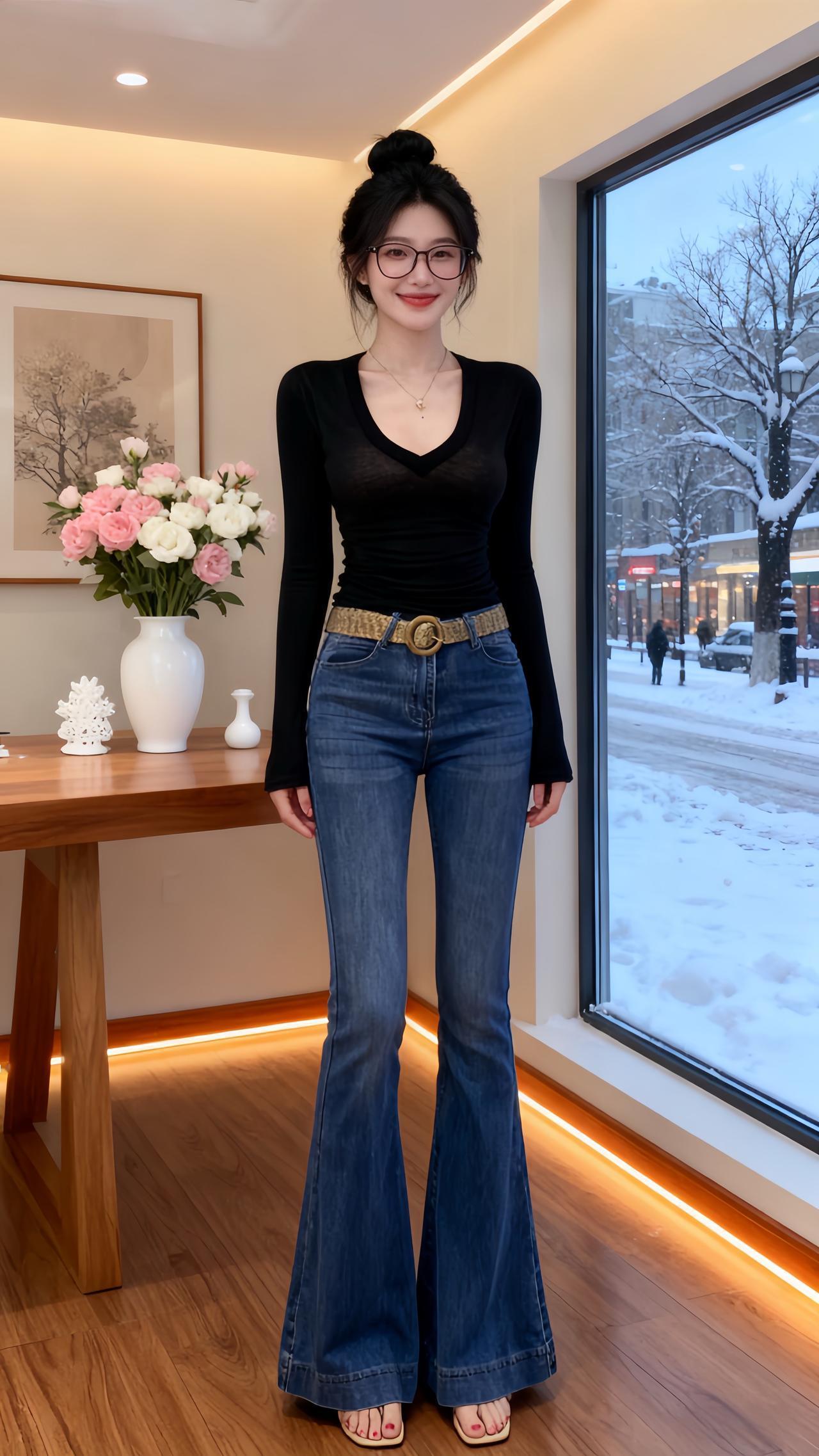 微喇裤显腿长 修饰腿型 小个子穿搭 通勤搭配 穿搭技巧