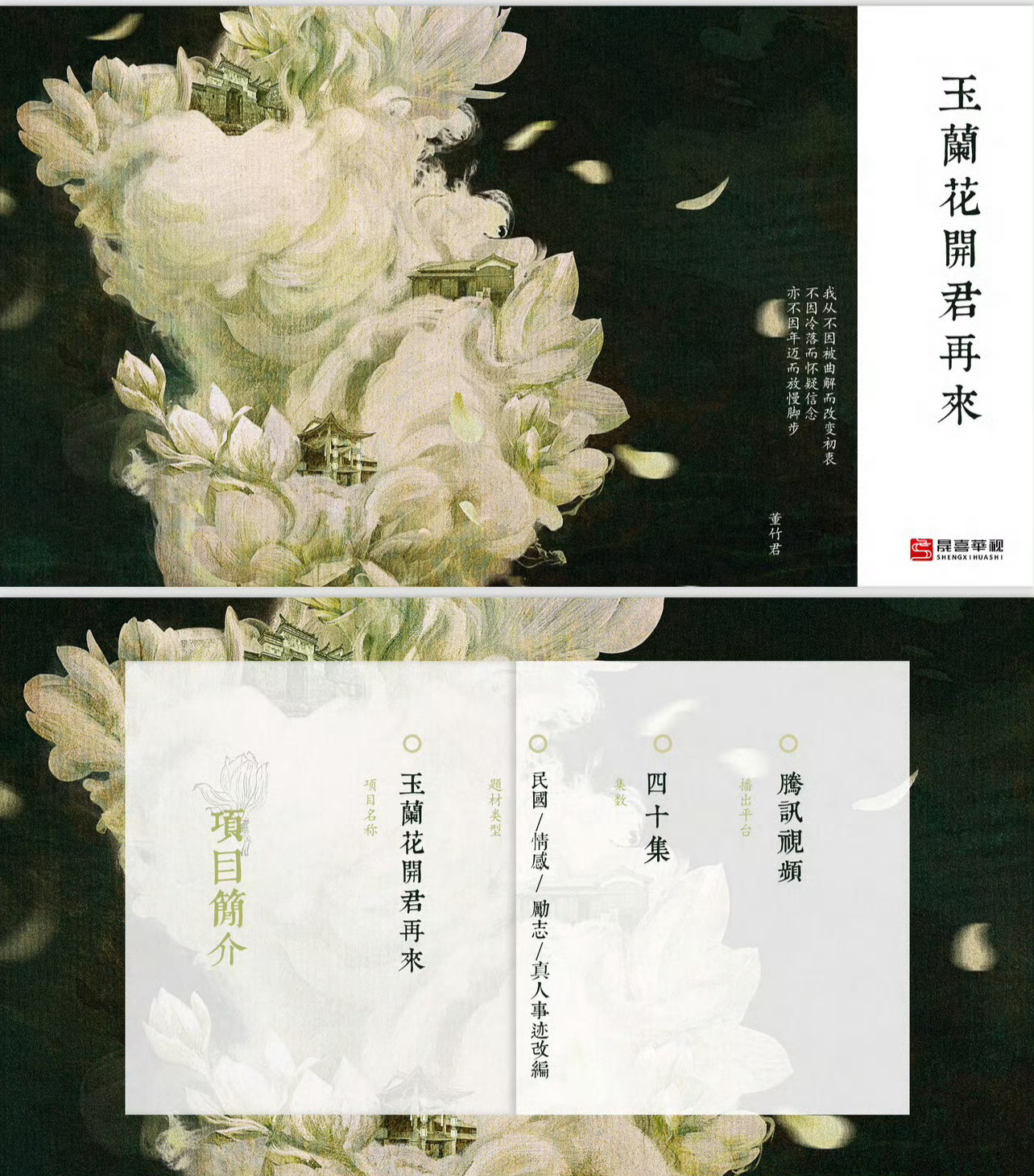 玉兰花开君再来项目书 是一部女性的成长史诗  项目书看起来不错啊 有三位女性互帮