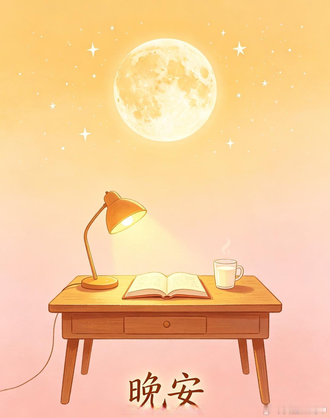 晚安 结束一天的忙碌，卸下所有疲惫与烦恼。夜色温柔包裹周身，晚风捎来安稳期许。愿