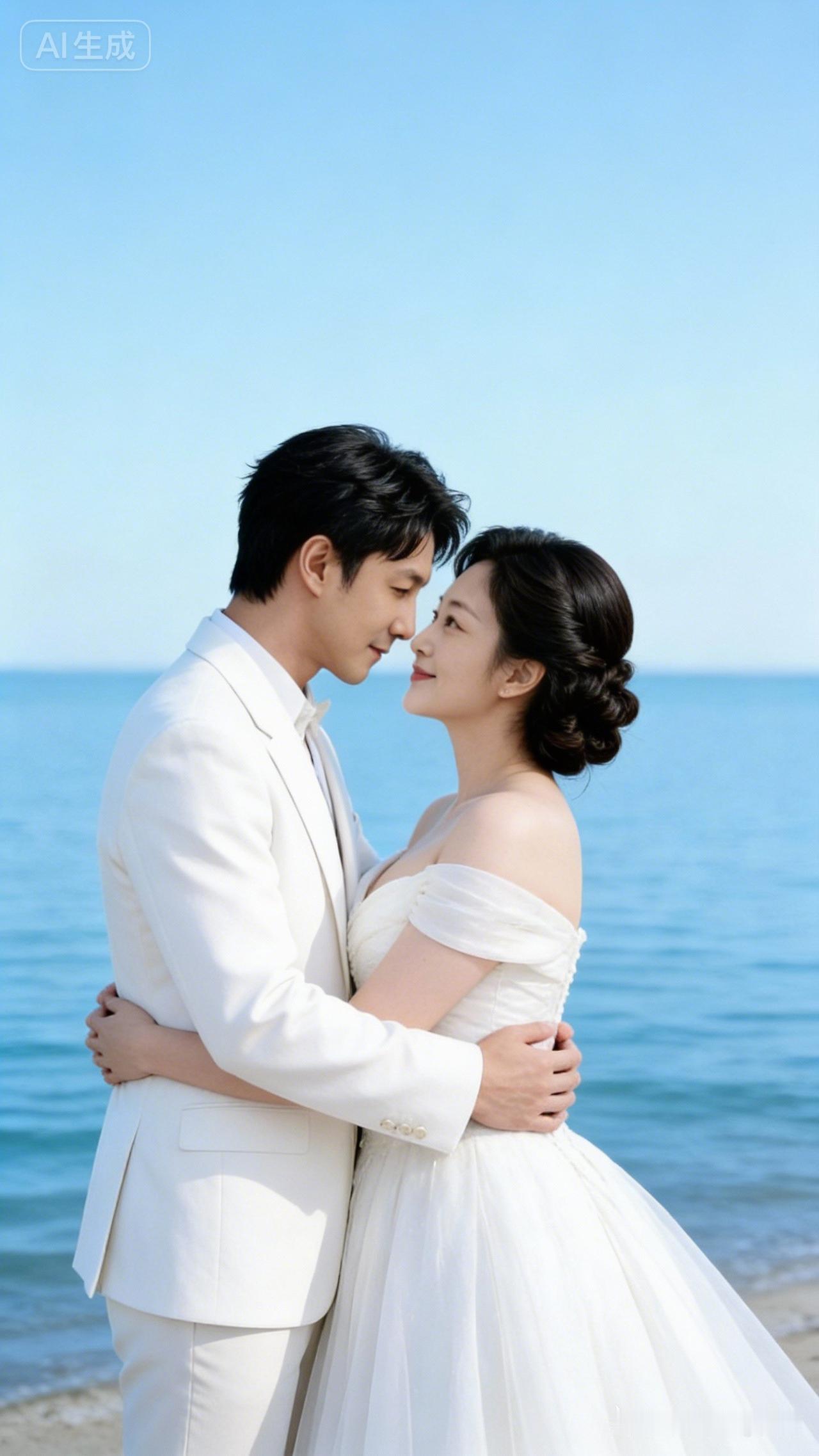 海边浪漫婚纱照，甜蜜的瞬间定格！