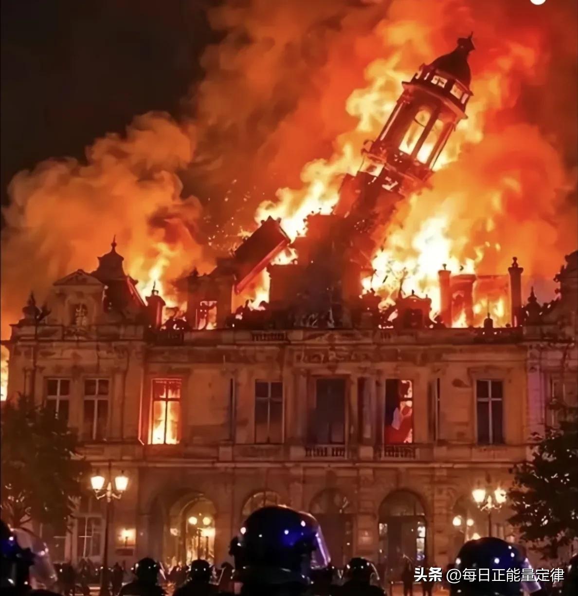 法国人烧的，是自己的家底。

几百年攒下来的老建筑，一把火没了。平时讲法治、讲文