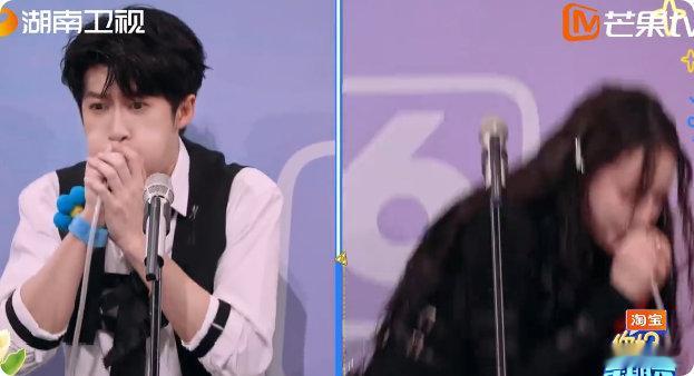 谁懂啊！檀健次边吹气球边唱歌也太牛了！间隙弹曲无缝切换，不愧是全能大哥～