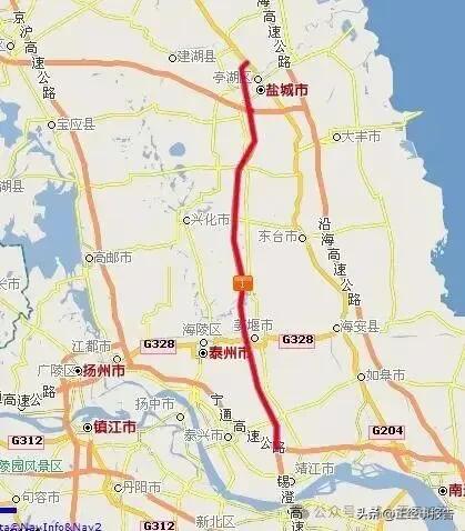 盐城至泰州靖江的G1515盐靖高速即将启动大规模改扩建施工。工程可研报告获批，沿