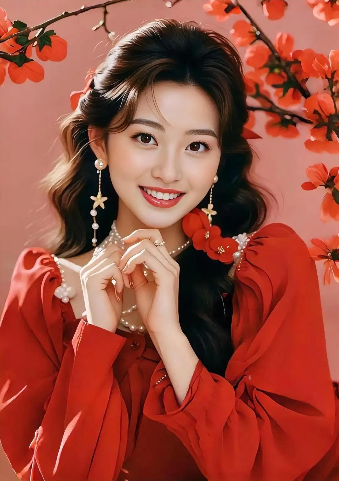 温柔甜美的少女，粉色背景下的美丽瞬间。🌸💕唯美流光美人 甜美绝美