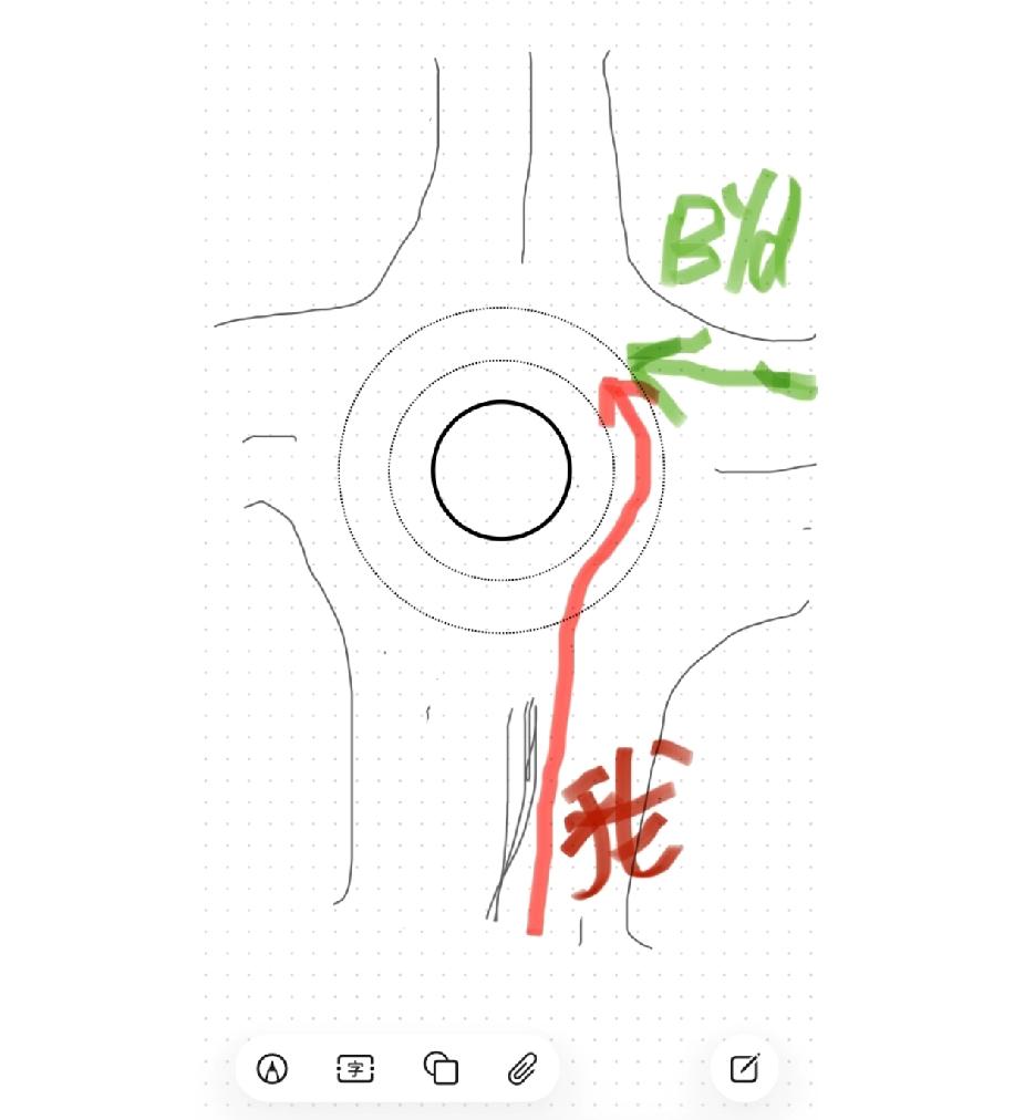 在环岛行驶时遇到了特别惊险的一幕，想问问大家要是这种情况撞上了，到底该是谁的责任