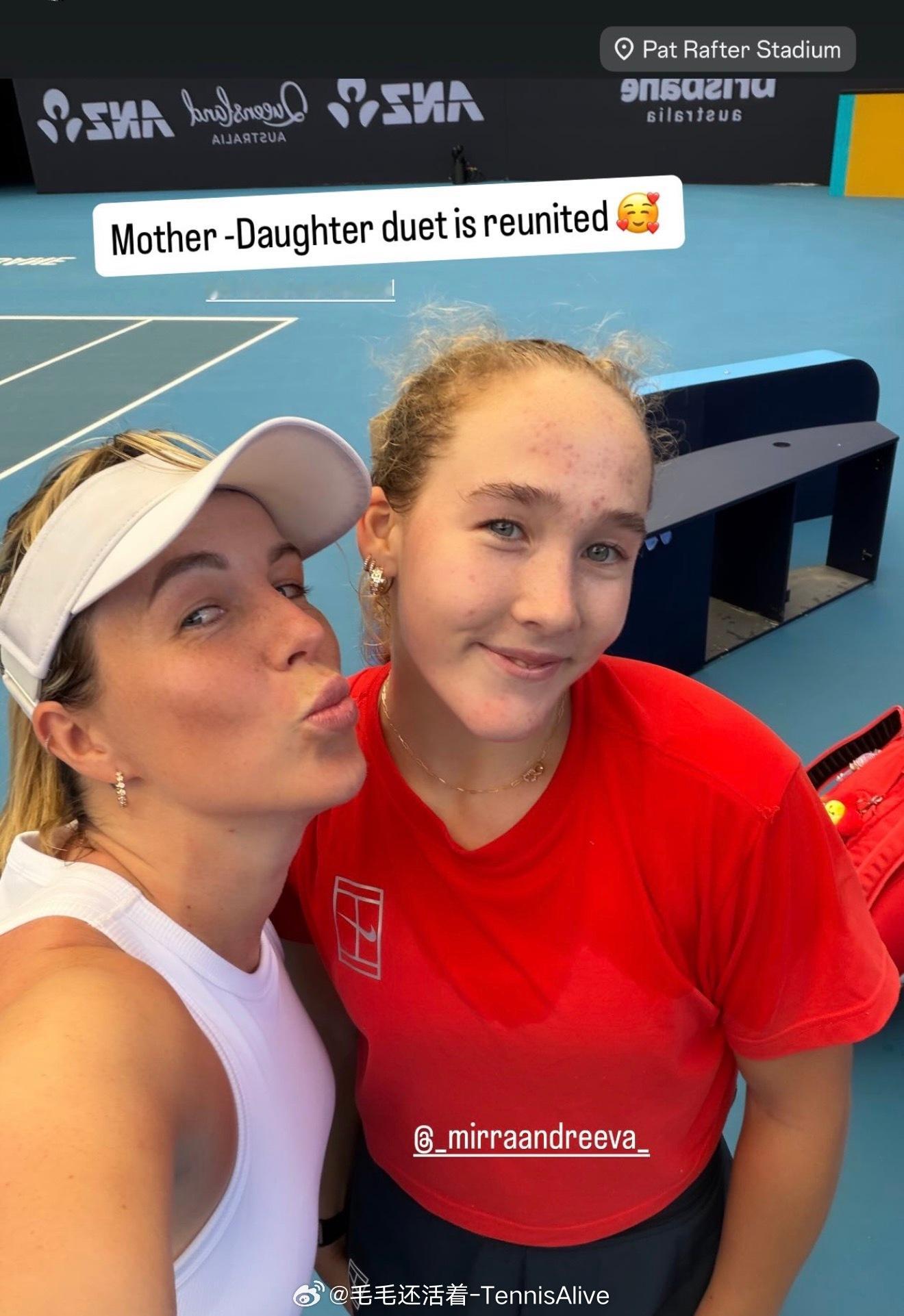 帕夫柳琴科娃和安德烈耶娃在布里斯班汇合。话说泡芙好久没参赛了。 