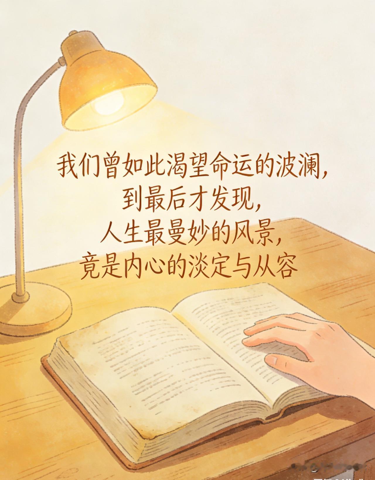 杨绛先生经典语录分享
 
我们曾如此渴望命运的波澜，到最后才发现：人生最曼妙的风