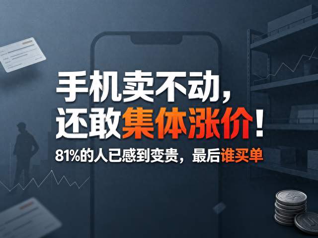 手机卖不动，还敢集体涨价！81%的人已感到变贵，最后谁买单