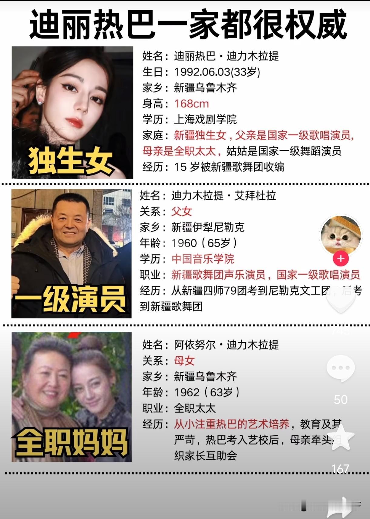 迪丽热巴是新疆乌鲁木齐人，能歌善舞，从小在艺术氛围里长大。进入演艺圈这些年，她演