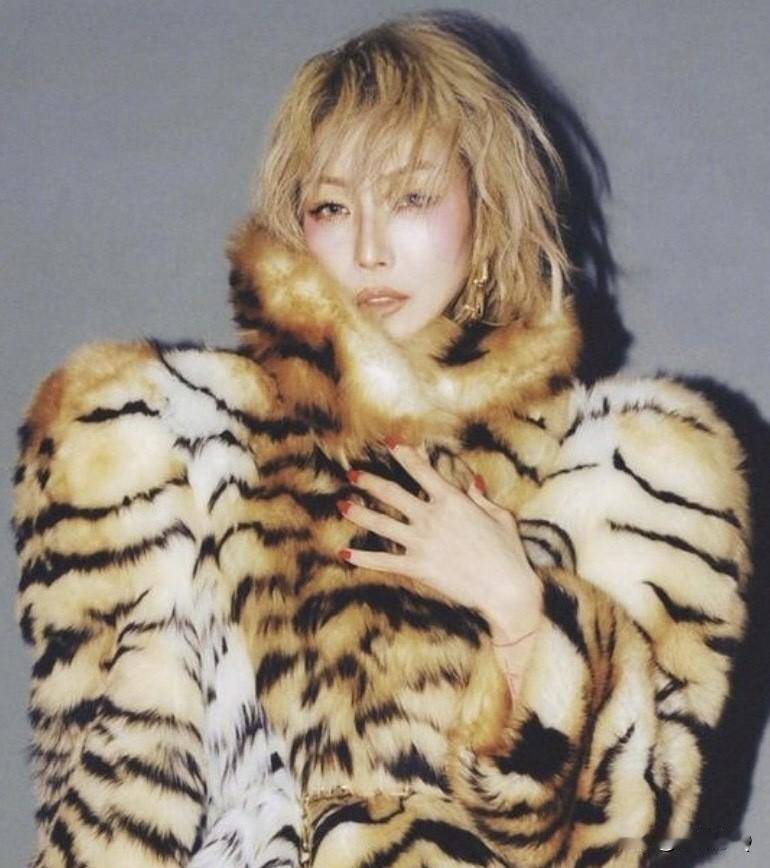 郑秀文穿豹纹大秀美腿，乍一看还以为是歌手孙悦呢～